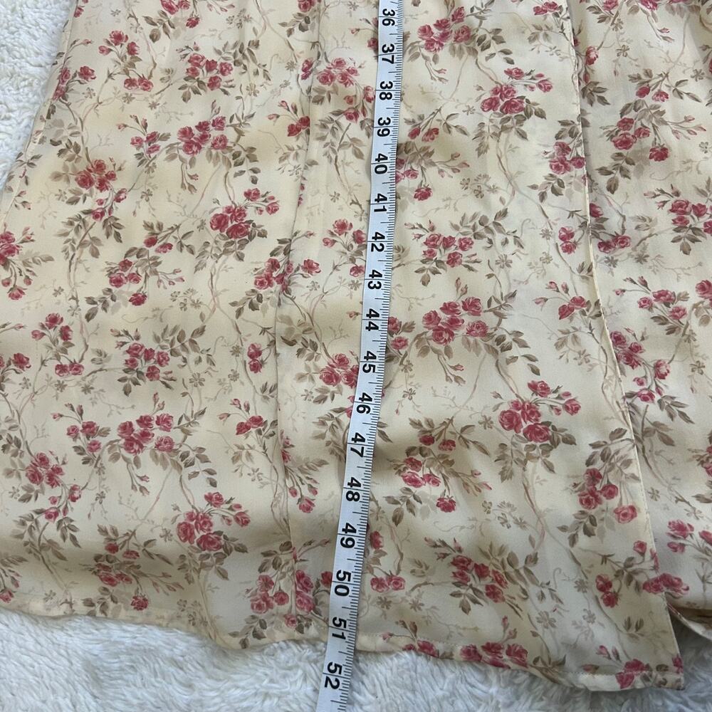 LRL VTG Womens Silk Sz 6 Timeless Floral Elegant Dress Cottage Core Peasant Soft - Picture 4 of 6